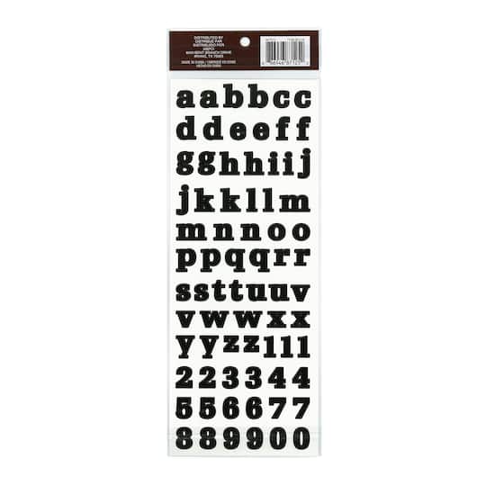 12 Pack: Black Small Font Alphabet Stickers by Recollections™